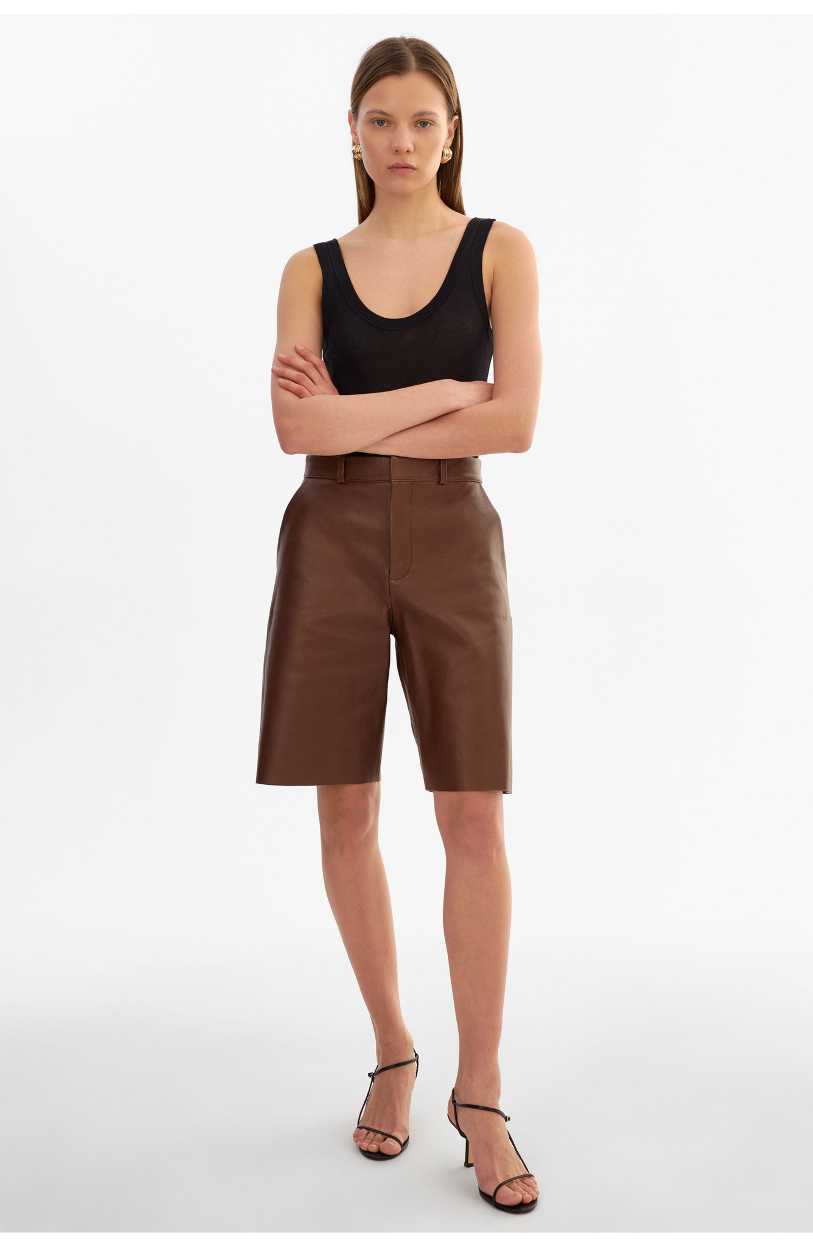 Lotta | Leather Bermuda Shorts - image 3