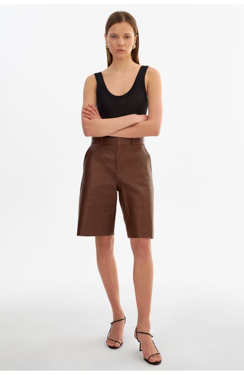 Lotta | Leather Bermuda Shorts