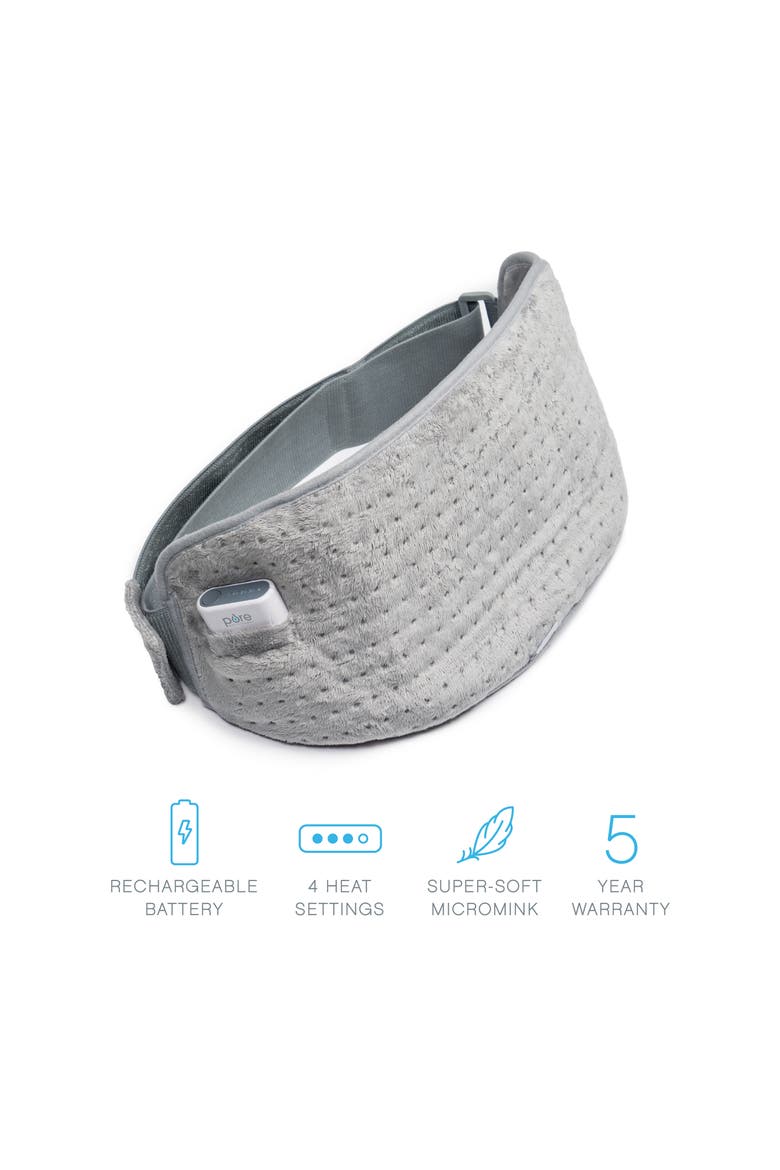 Lumbar & Abdominal Cordless Heating Wrap, Alternate, color, MIST GRAY
