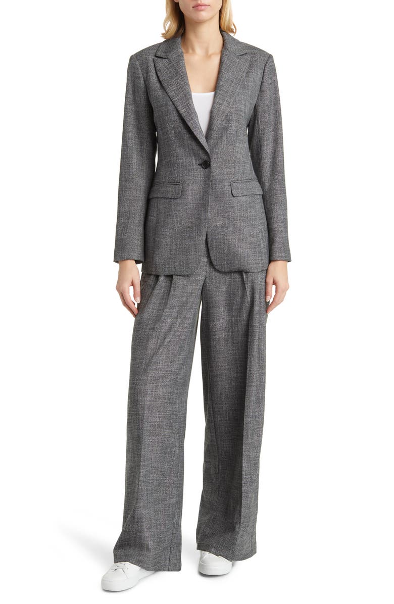 Nordstrom Textured One-Button Blazer, Alternate, color, 