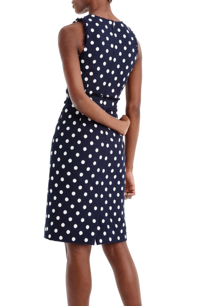 J.Crew Spot Tweed Sheath Dress, Alternate, color, 