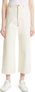 THE GREAT. The Seafair Crop Raw Hem Wide Leg Jeans