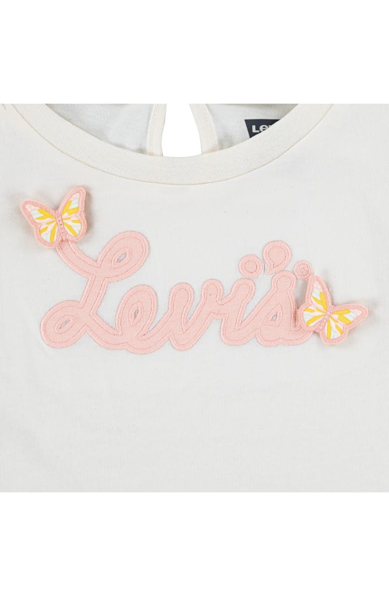 Levi's Logo Appliqué T-Shirt & Skort Set, Alternate, color, Gardenia