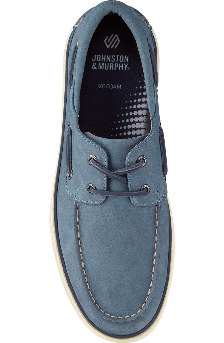 Johnston & Murphy McGuffey 2 Moc Toe Boat Shoe, Alternate, color, Denim Nubuck