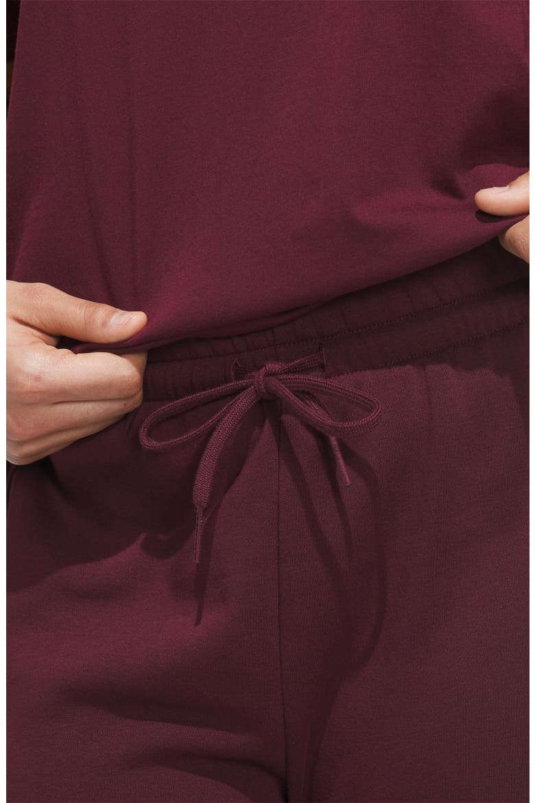 Performance Fleece Drawstring Shorts, Alternate, color, MAROON