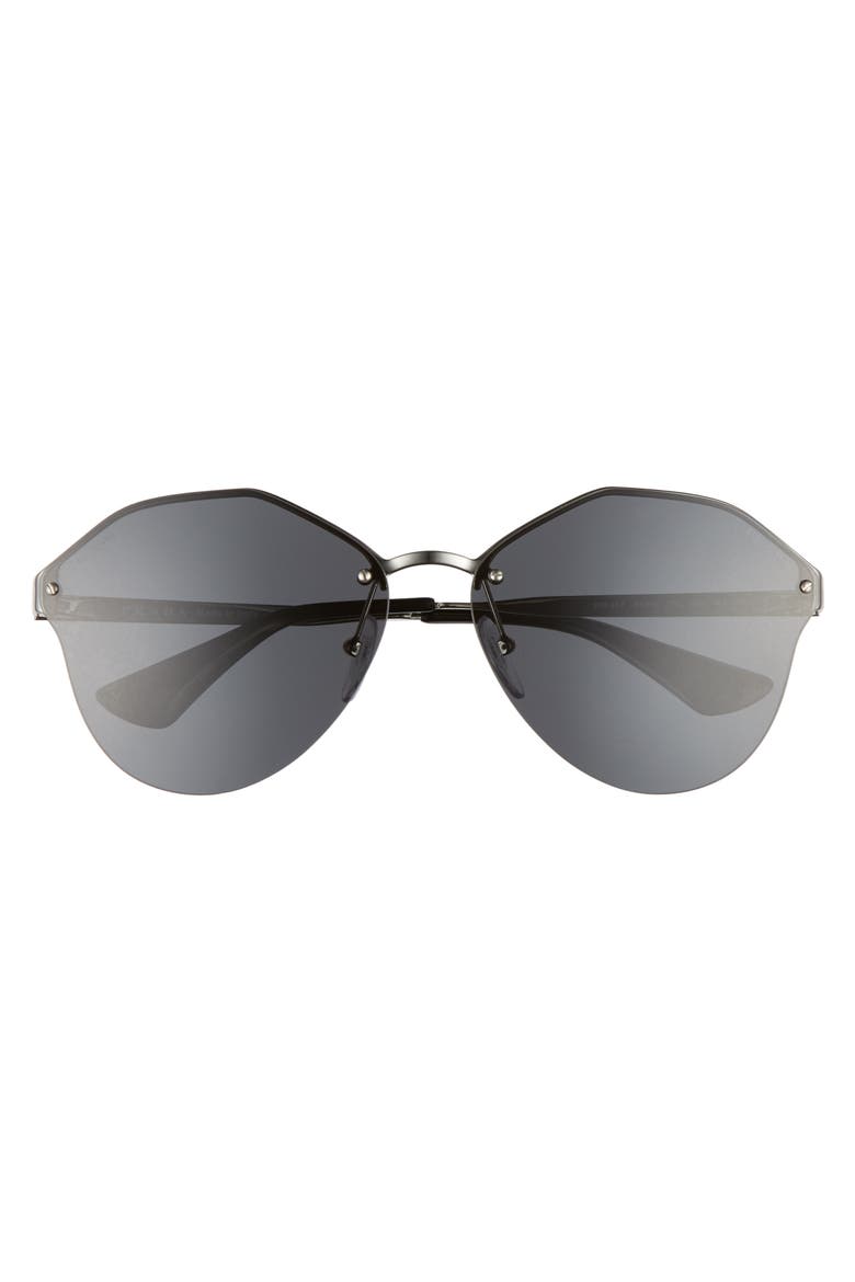 66mm Oversize Rimless Sunglasses, Alternate, color, GREY GRAD