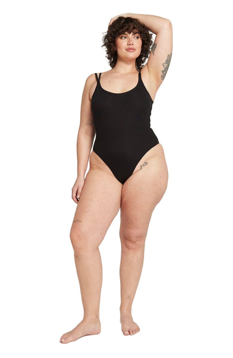 Nudea The Organic Cotton Classic Bodysuit, Main, color, Black