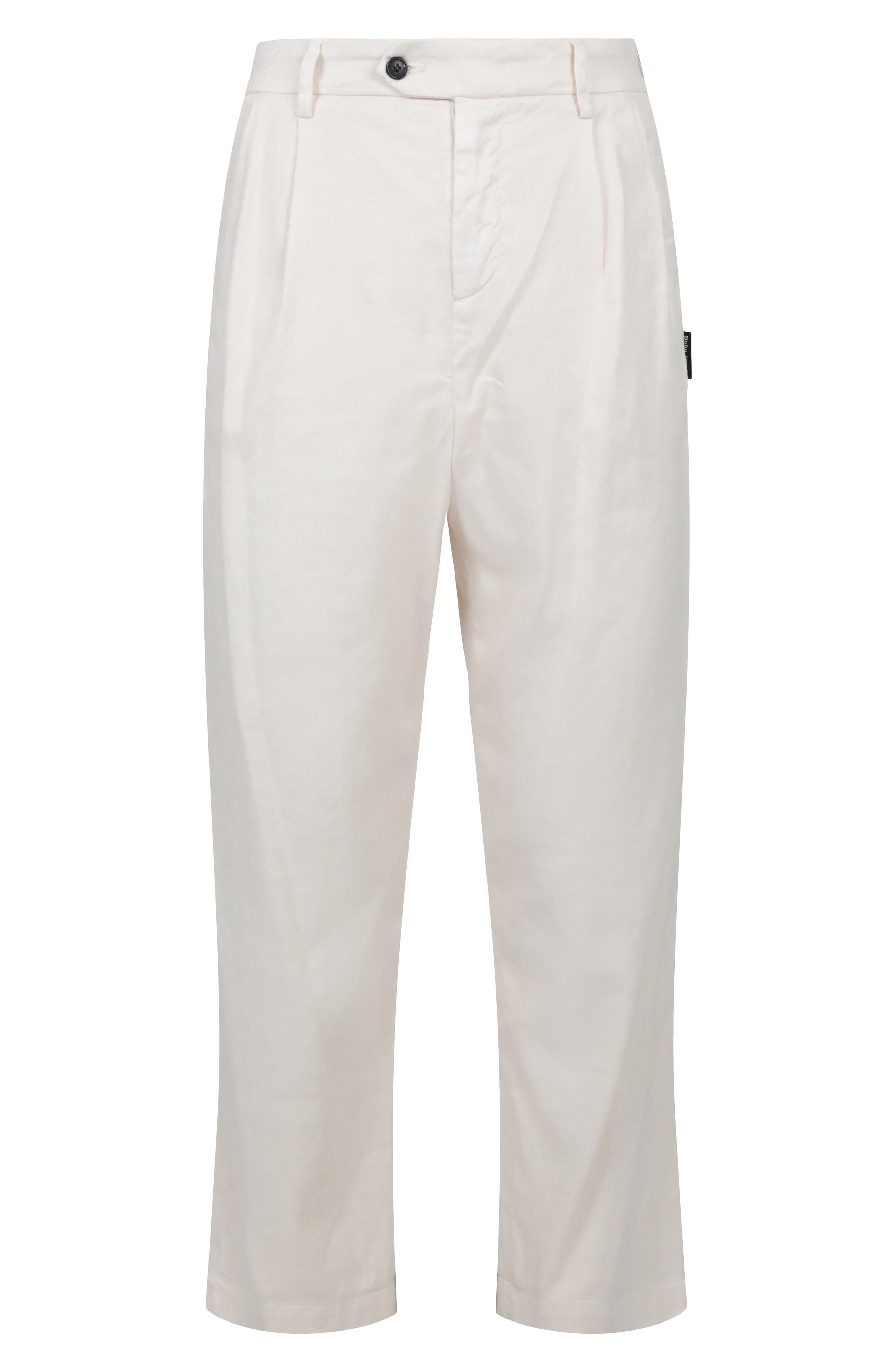 Palm Angels Linen & Cotton Blend Chinos