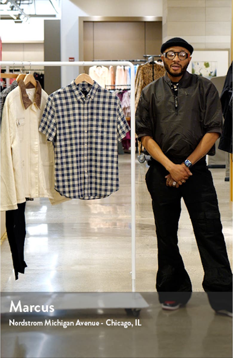 Fairfax Gingham Short Sleeve Button-Up Shirt, sales video thumbnail