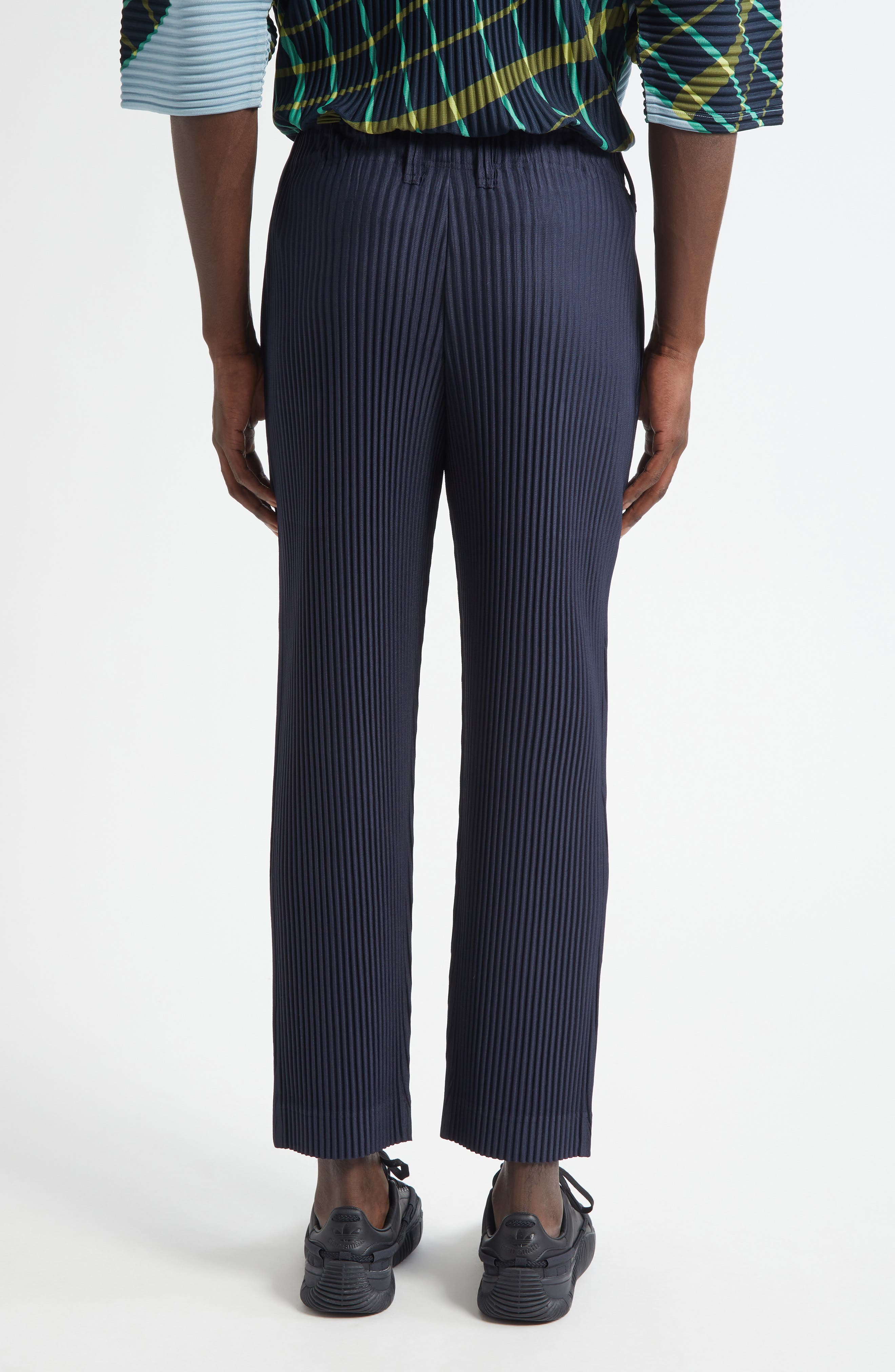 Basics Pleated Straight Leg Pants (Men) | Nordstrom