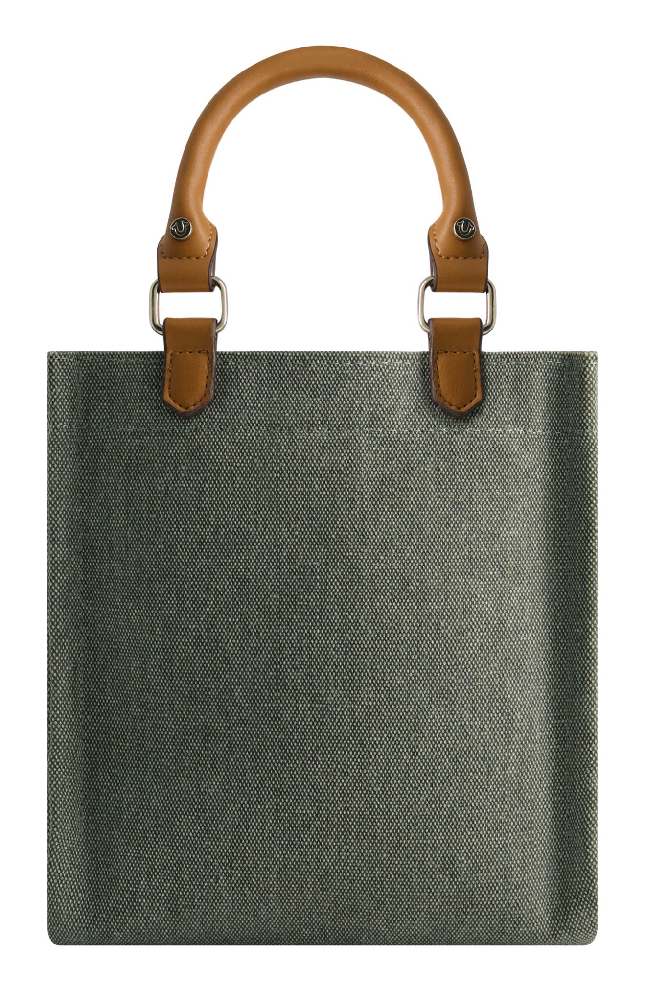 True Religion Mini Denim Tote Bag, Alternate, color, Sage