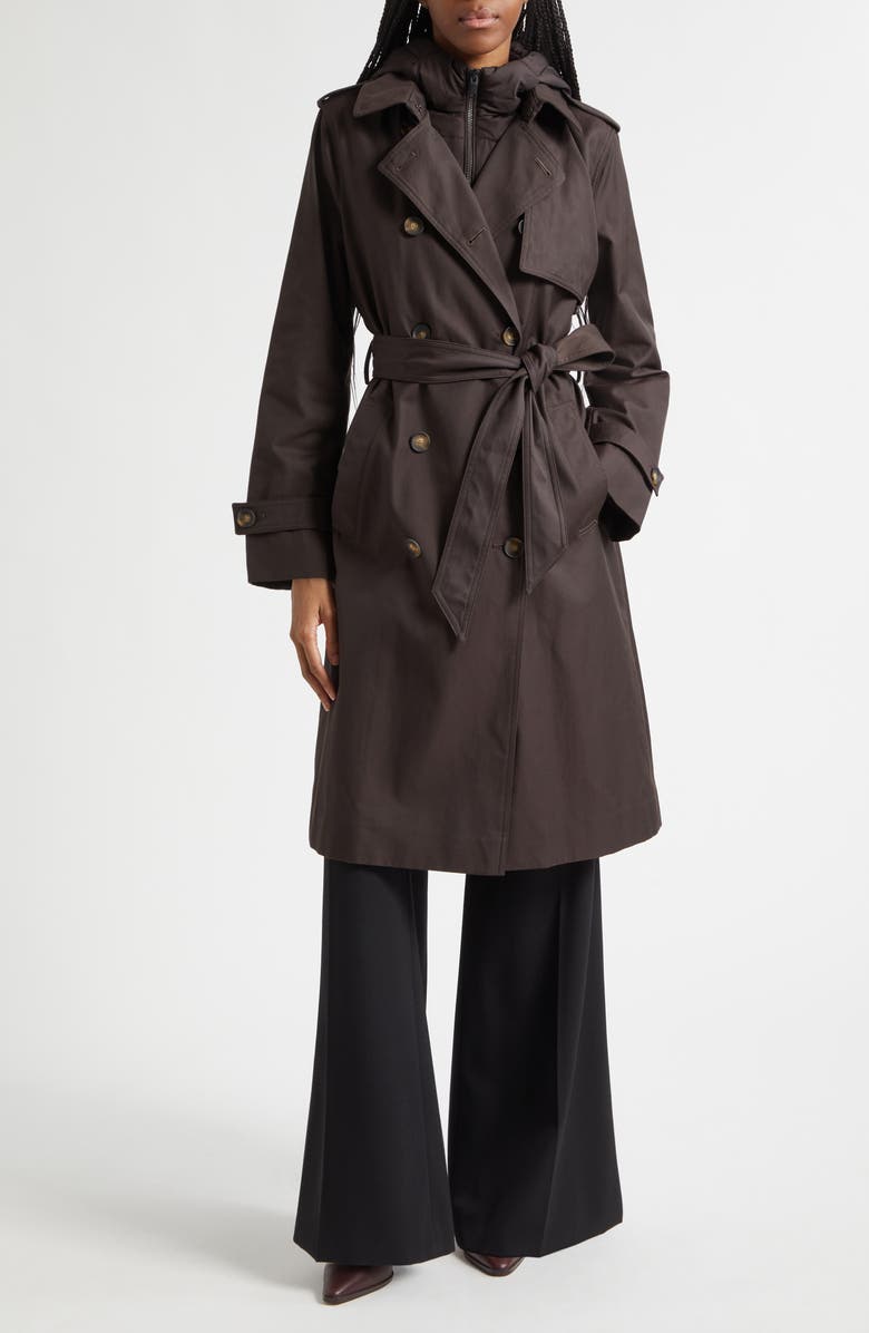 Reiss Azura Hooded Double Breasted Trench Coat, Alternate, color, 