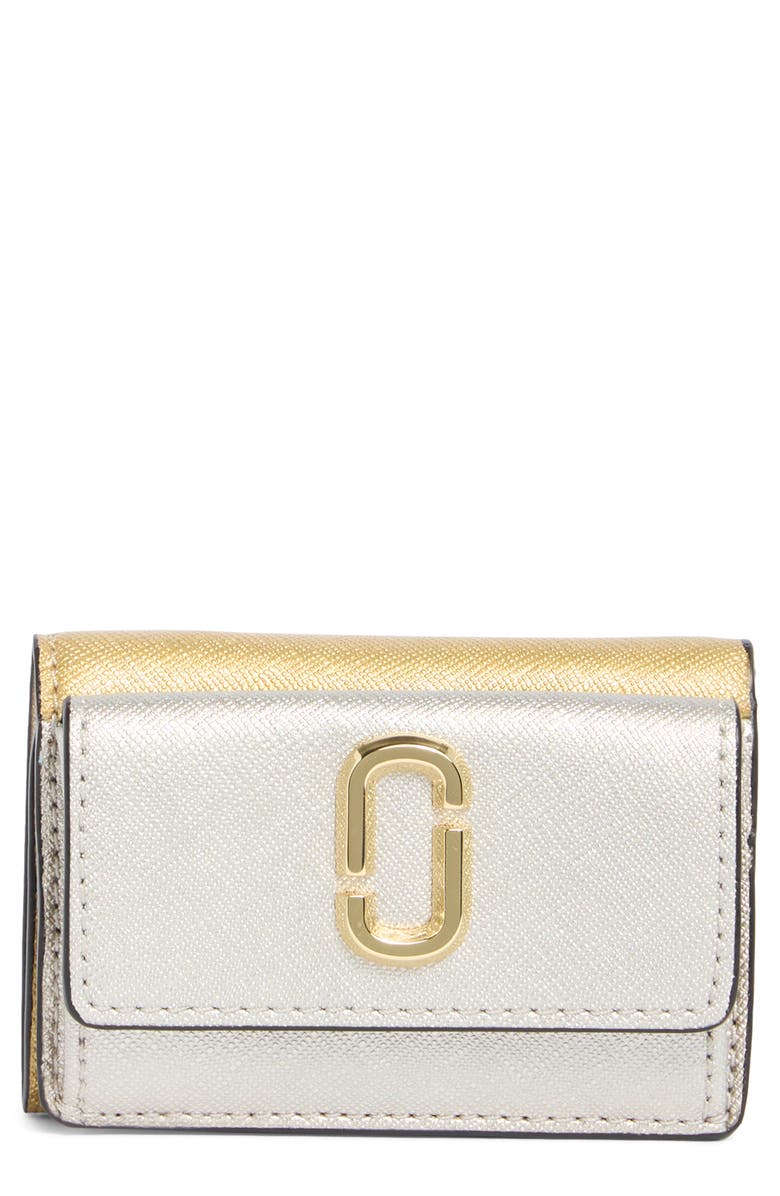 Marc Jacobs The Mini Leather Trifold Wallet, Main, color, 