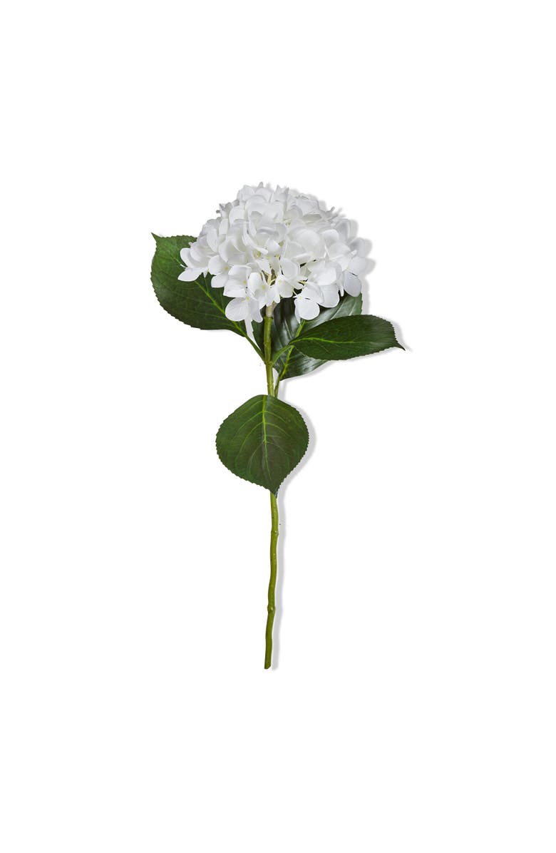 tag White Hydrangea Stem Artificial Leaf Spray Indoor Decor, Main, color, White