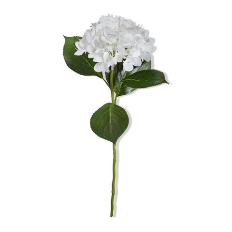White Hydrangea Stem Artificial Leaf Spray Indoor Decor