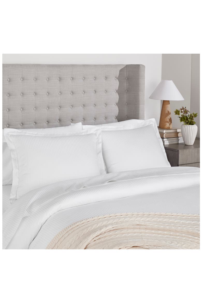Signature Stripe Sheet Set, Alternate, color, WHITE