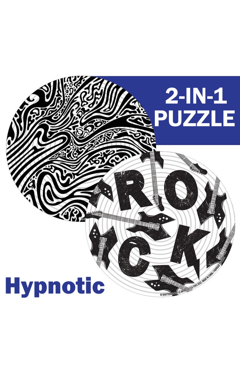 Spin Flip Puzzle Hypnotic 2L 14 Rings 2In1 Doublesided Puzzle, Alternate, color, Multicolored