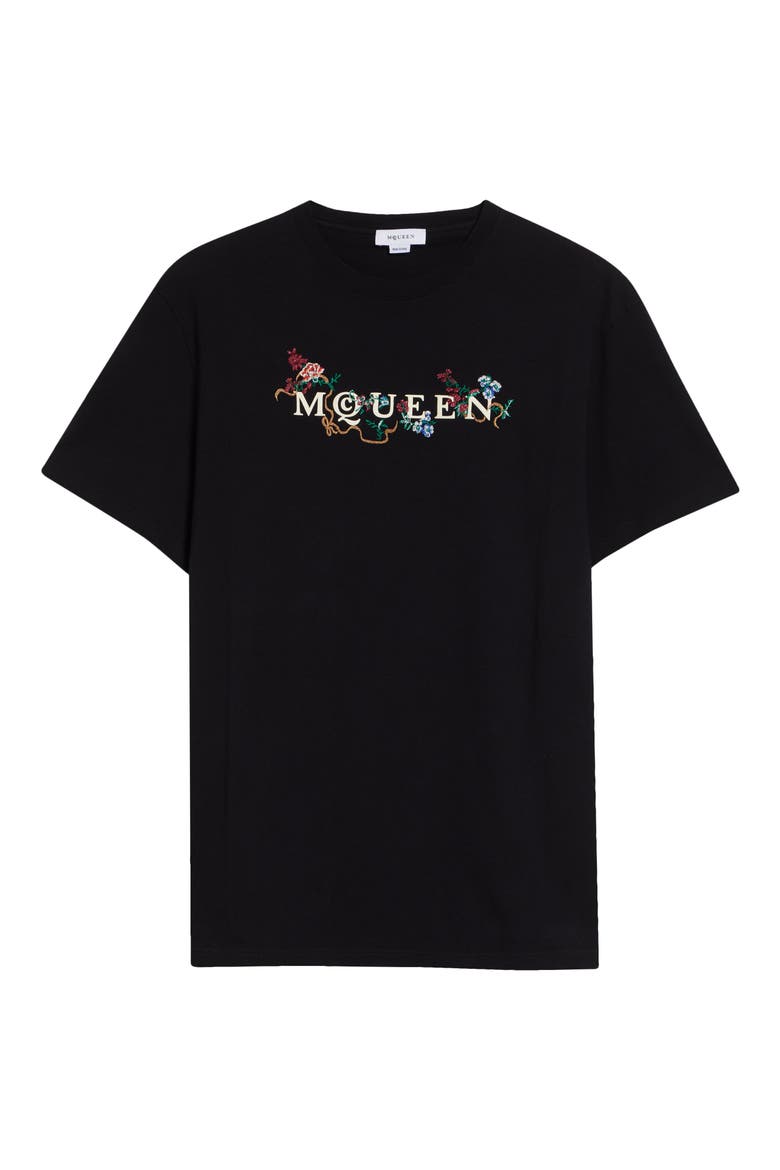 Embroidered Logo T-Shirt, Alternate, color, BLACK / MULTICOLOUR