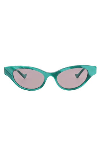 Gucci 51mm Cat Eye Sunglasses In Green