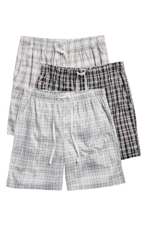 3-Pack Plaid Lounge Shorts