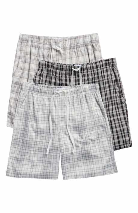 3-Pack Plaid Lounge Shorts