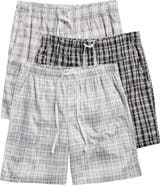GEOFFREY BEENE 3-Pack Plaid Lounge Shorts