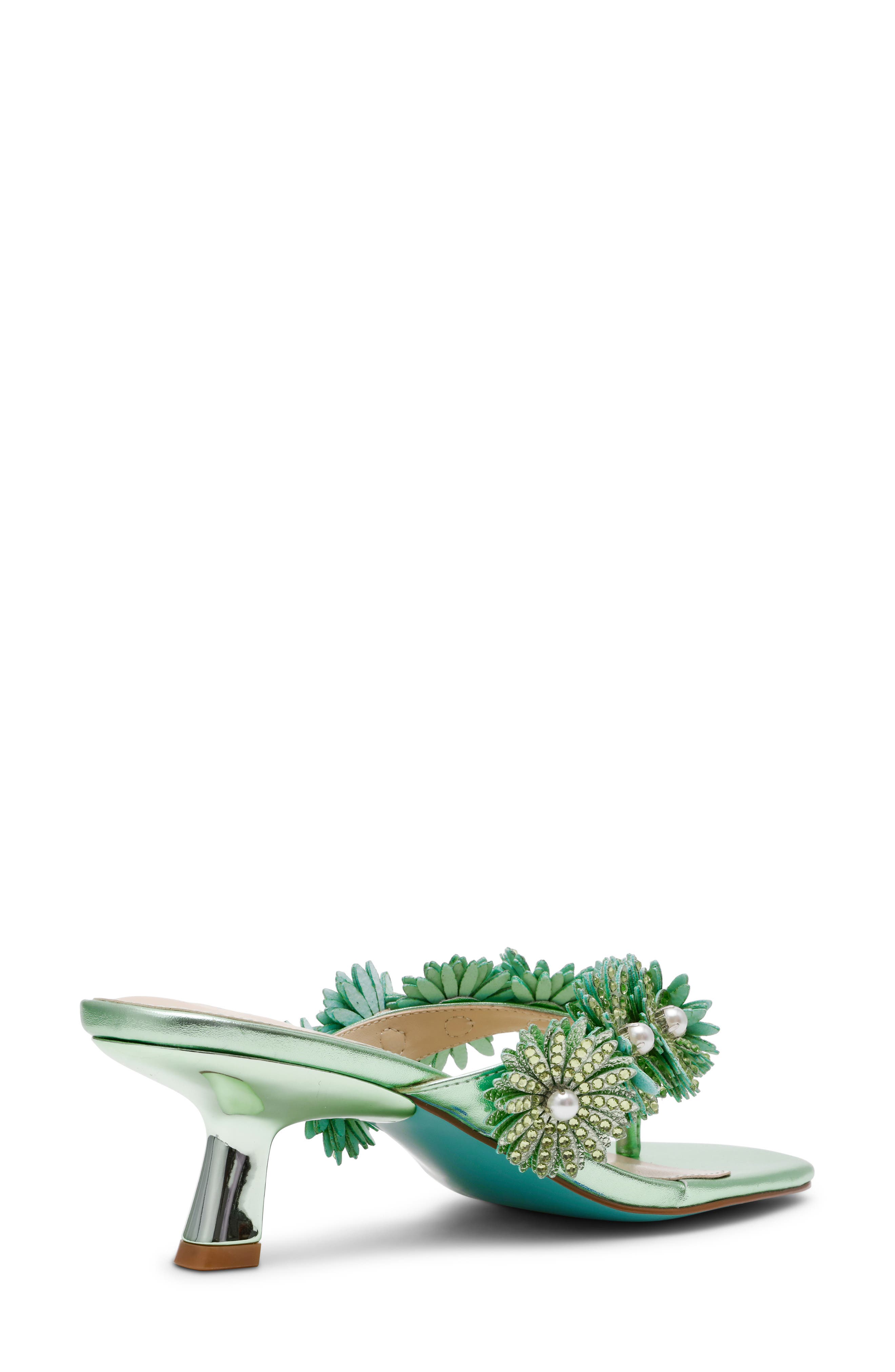Betsey Johnson Lesli Kitten Heel Sandal, Alternate, color, Mint