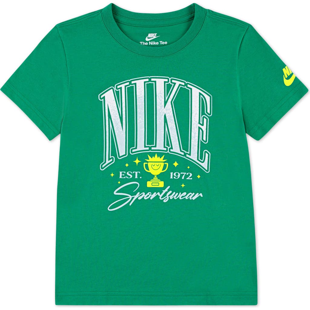 Nike Little Kids' Ace Arch T-shirt In Stadium Green