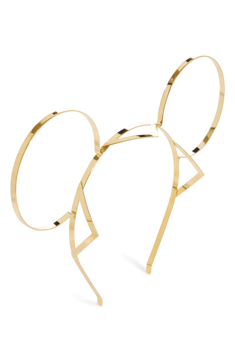 Gigi Burris Millinery x Disney Mickey Signature Mickey Gold Ears Headband, Main, color,