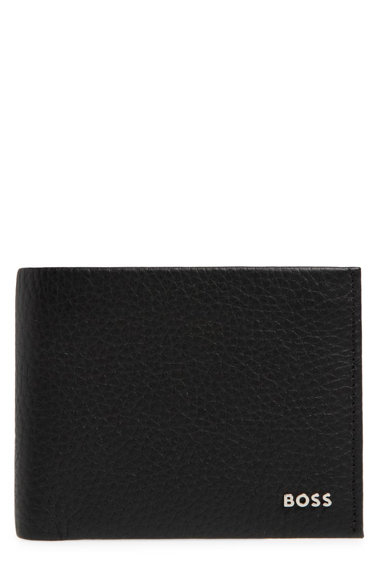New Crosstown Leather Bifold Wallet, Main, color, BLACK