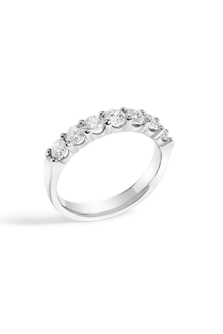 14K Gold 1.0 Ctw Diamond 7 Stone Band Ring, Alternate, color, White Gold