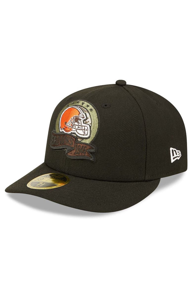New Era Men's New Era Black Cleveland Browns 2022 Salute To Service Low Profile 59FIFTY Fitted Hat, Alternate, color, 