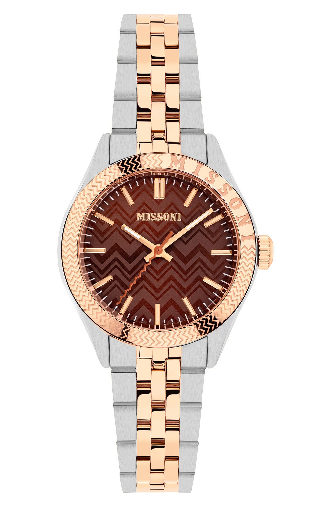 Missoni Classic Two-Tone Bracelet Watch, 34mm