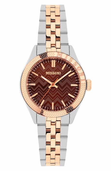 Missoni Classic Two-Tone Bracelet Watch, 34mm