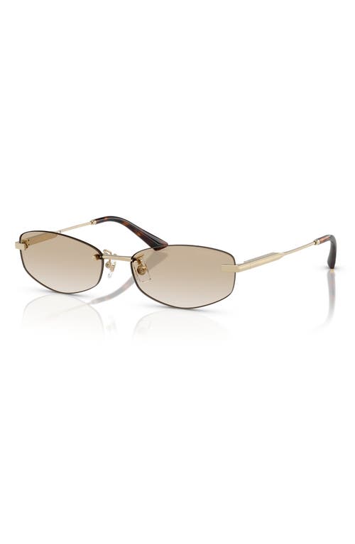 Jimmy Choo 57mm Oval Sunglasses In Pale Gold