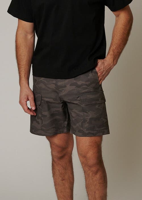 Leisure Lab Ripstop Cargo Camo Shorts In Volcanic