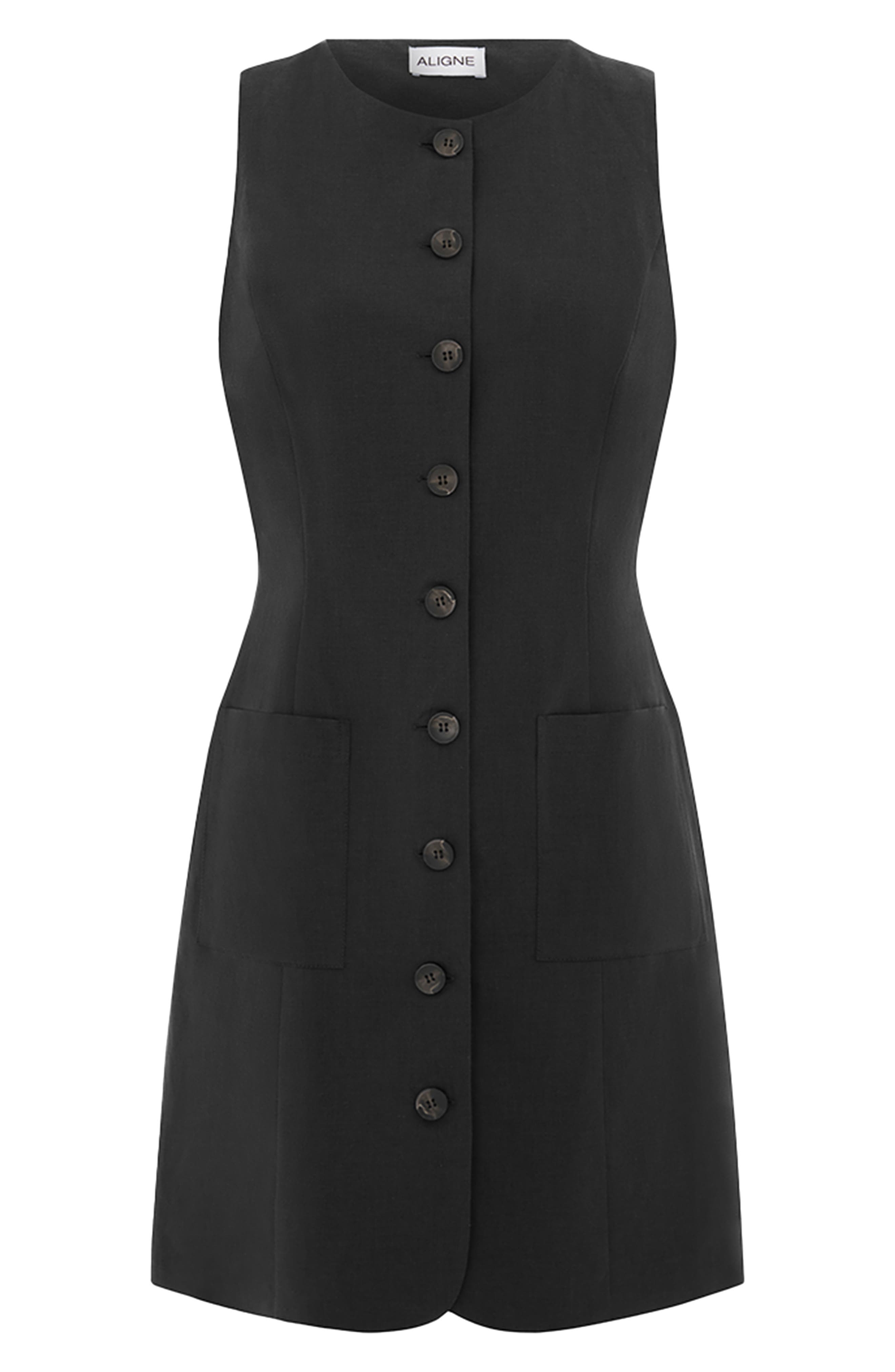 aligne black dress Linen Mini - | Leah 100% viscose YGroup_colourway-zoella Gold Happy New Year Size:L / US 10-12