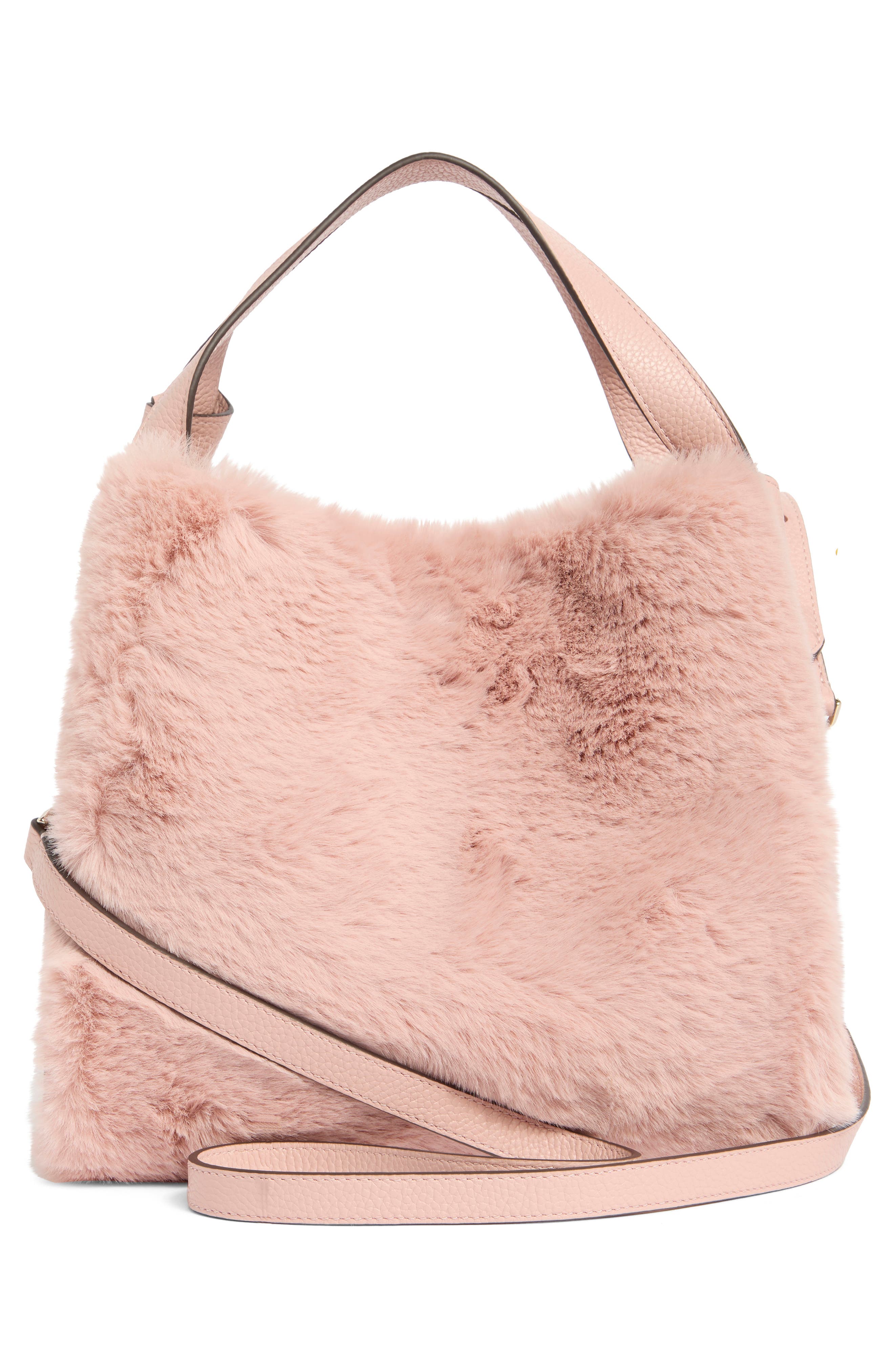 Kate Spade New York faux fur medium crossbody bag, Alternate, color, 