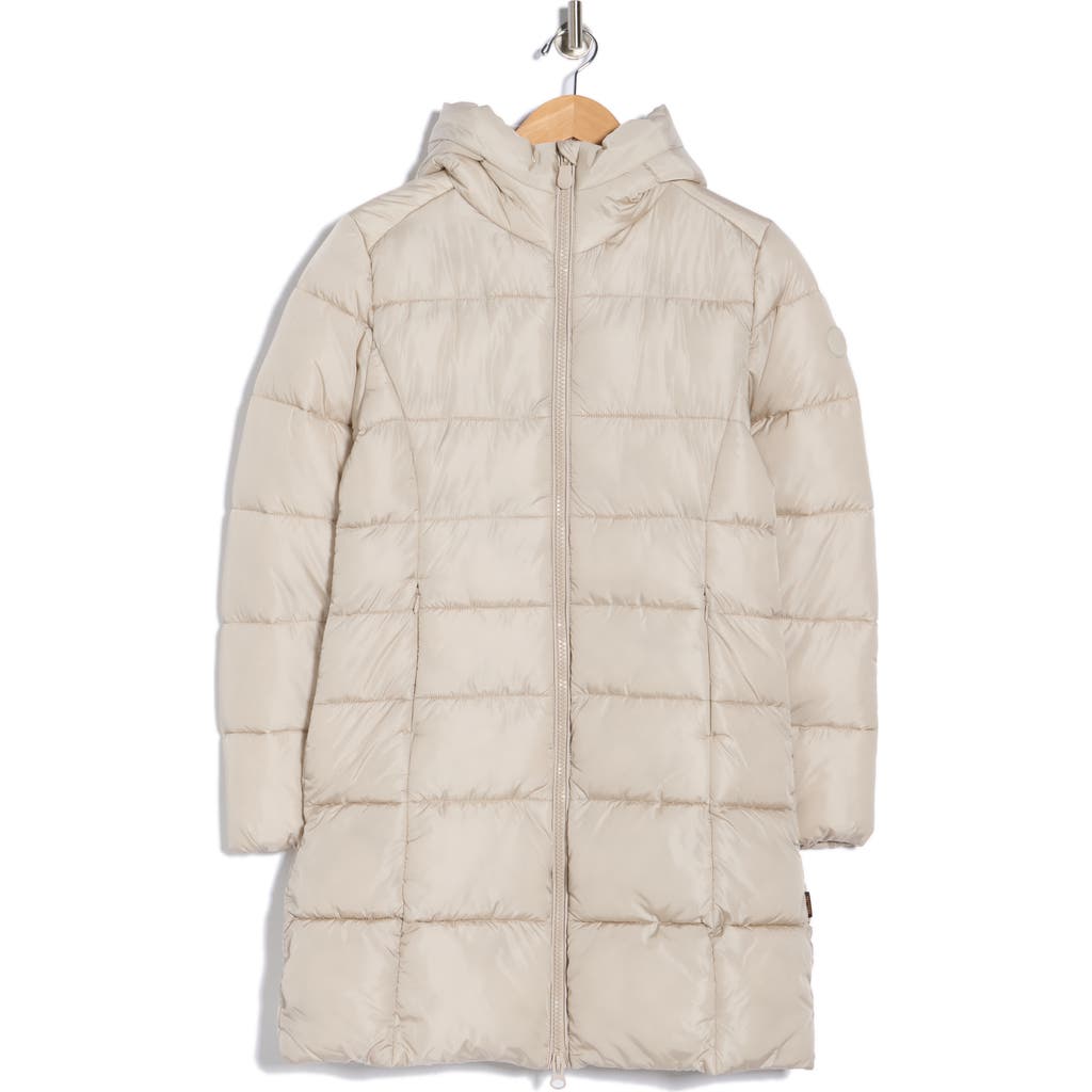 Save The Duck Ludo Hooded Puffer Jacket In Neutral