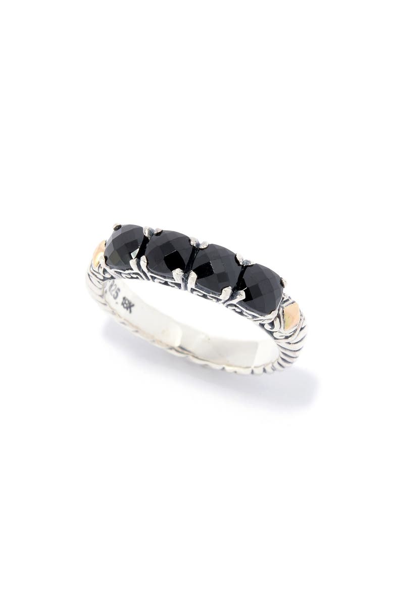 SAMUEL B. Black Spinel Stackable Ring, Main, color, Black