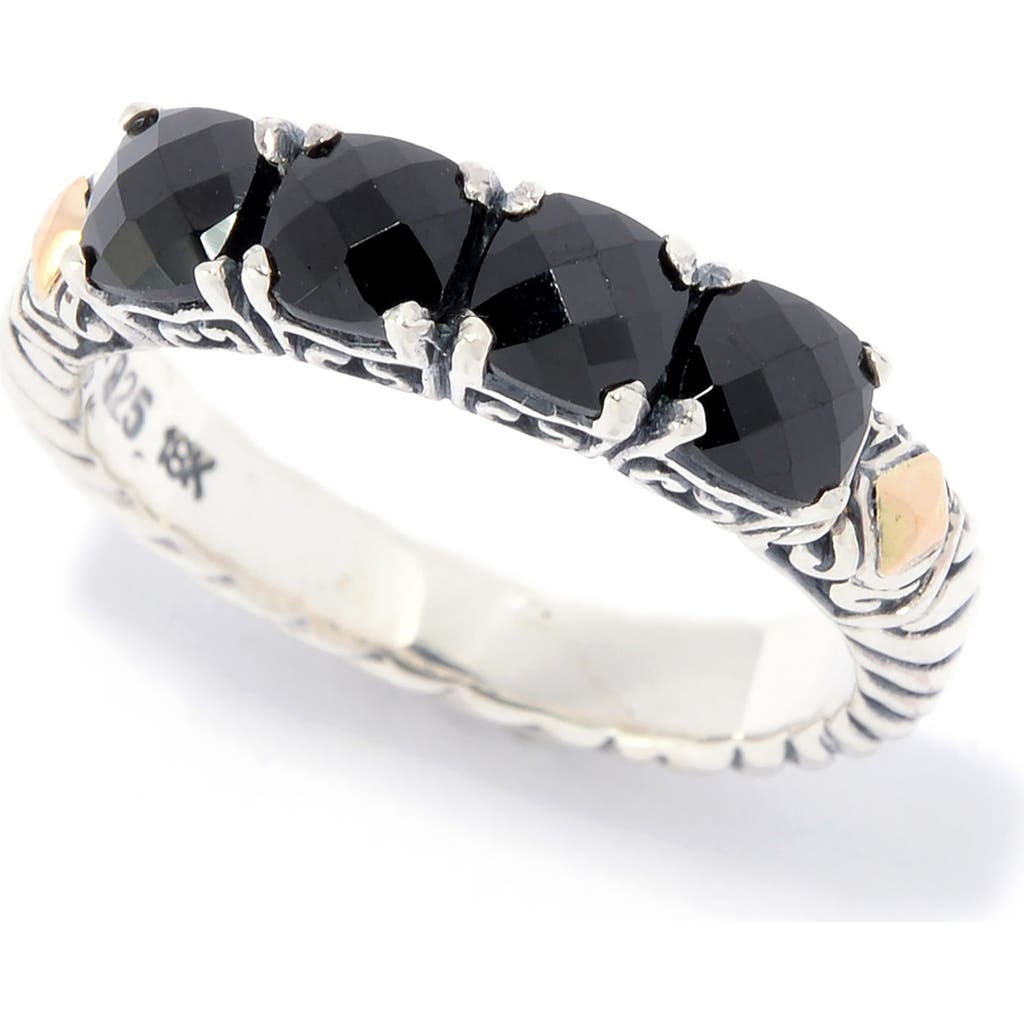 Samuel B. Black Spinel Stackable Ring In Black
