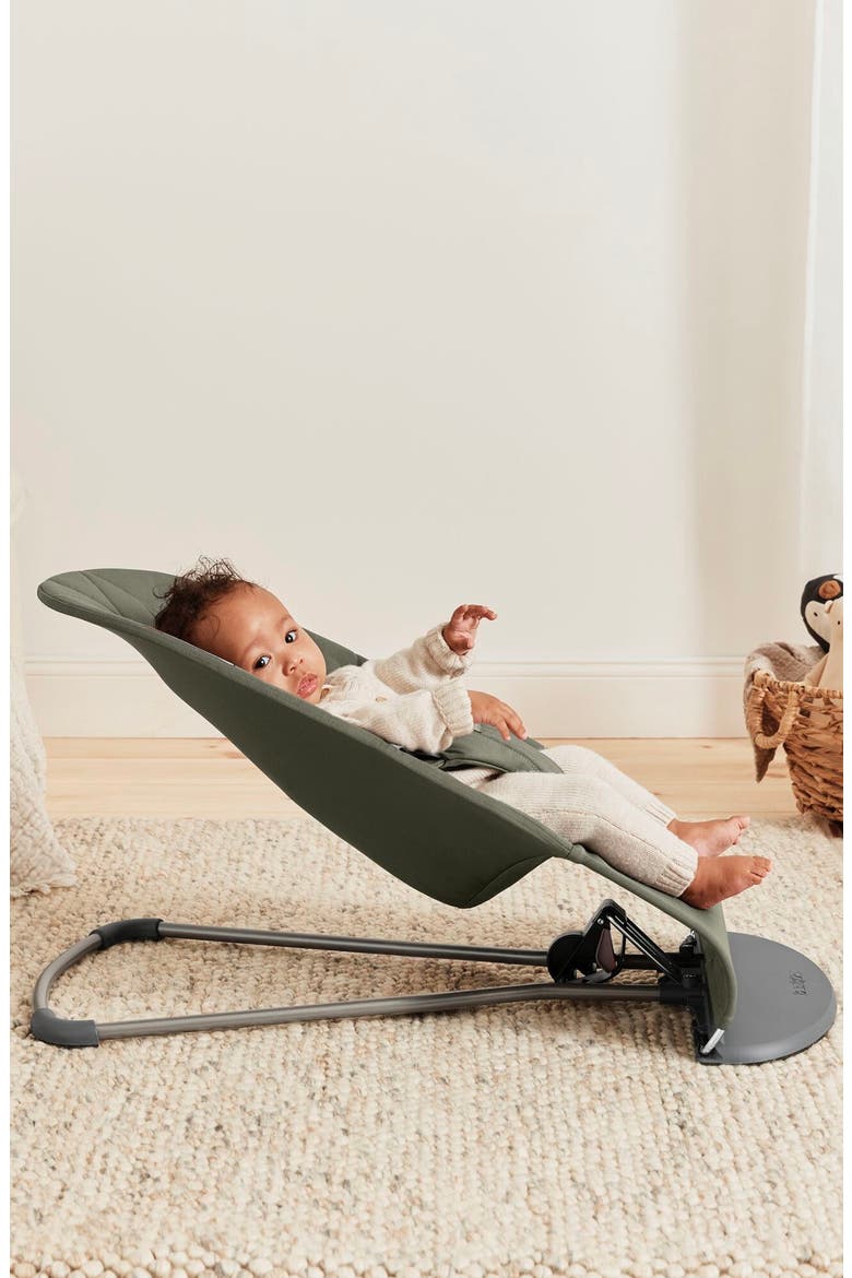 Bouncer Bliss Convertible Quilted Baby Bouncer, Alternate, color, DARK GREEN