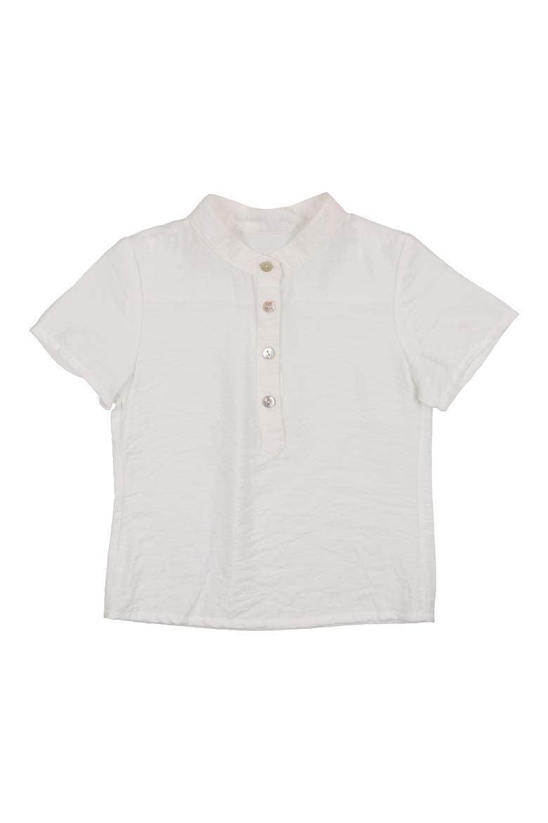 Dotted Mock Neck Henley, Main, color, WHITE