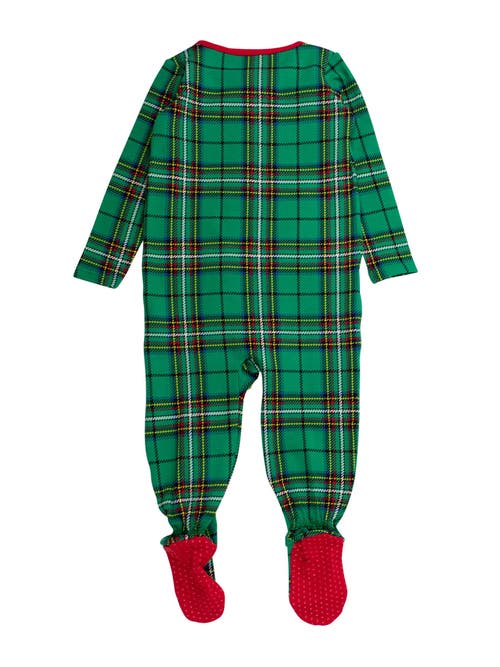 Rufflebutts Modal Blend One Piece Footie Pajamas In Green