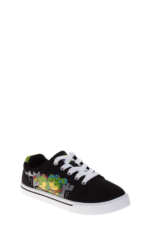 JOSMO Kids' Teenage Mutant Ninja Turtles Low Top Canvas Sneaker in Black/Gray 
