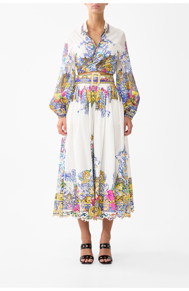 Camilla Belted Midi Skirt, Main, color, Milla In Sevilla