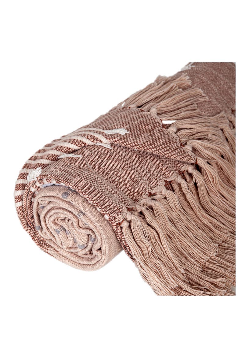 Adonia Fringe Throw Blanket, Alternate, color, GREY RUST