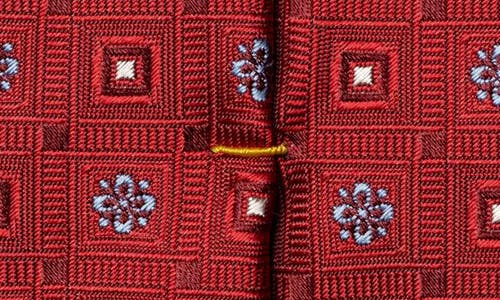 Eton Geometric Silk Tie In Red