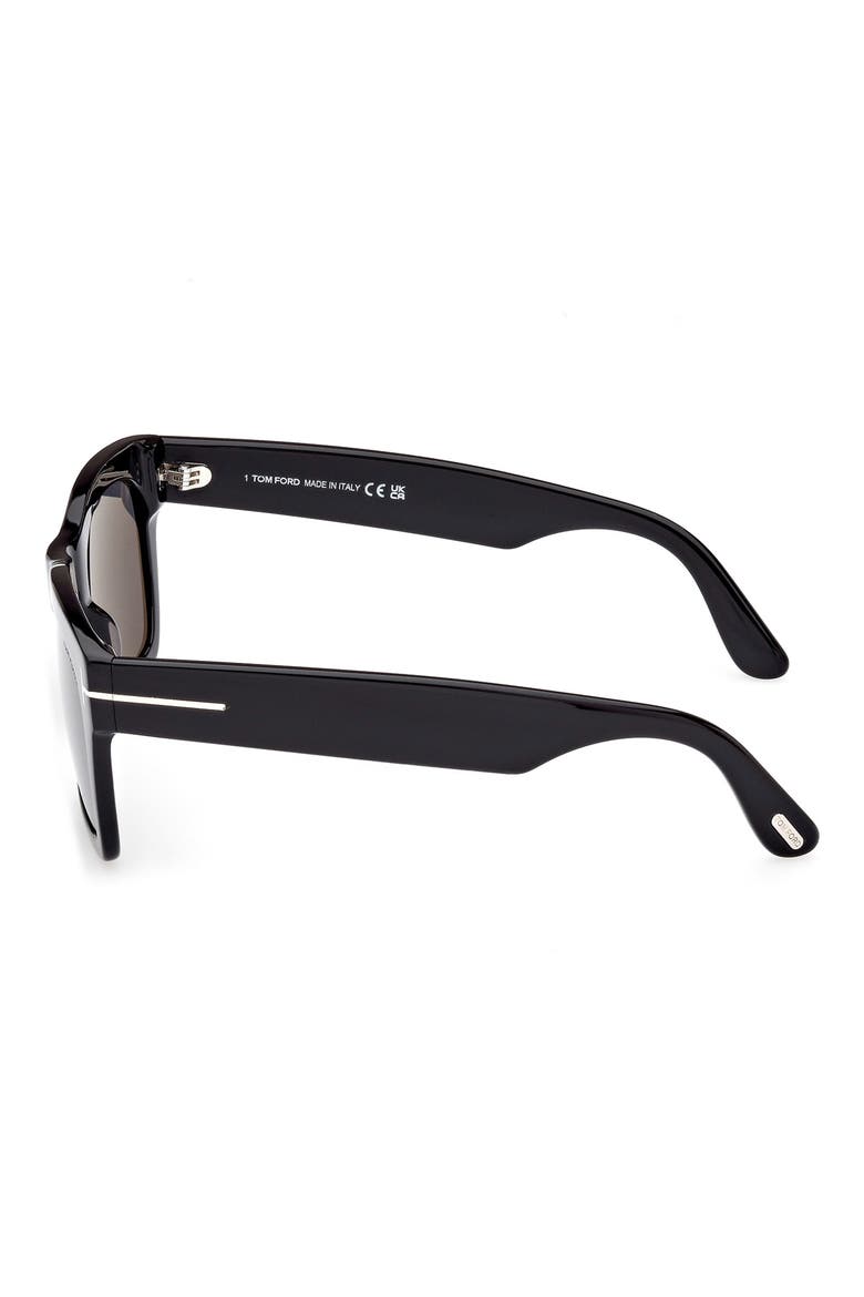 Nico 56mm Square Sunglasses, Alternate, color, SBLK/SMK