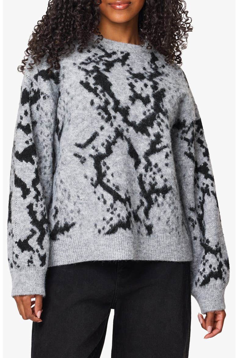 Fuzzy Python Printed Sweater, Main, color, PYTHON PRINT